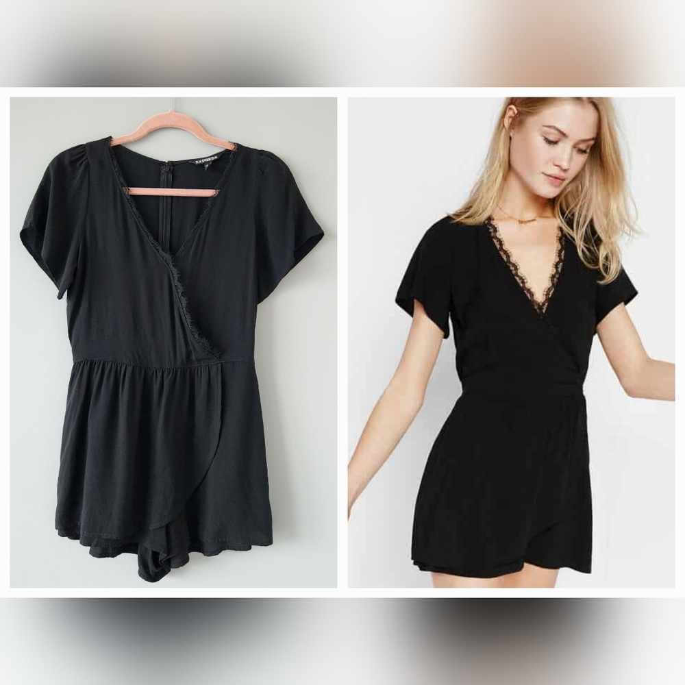 Express Shorts Romper - Black | Sz 0